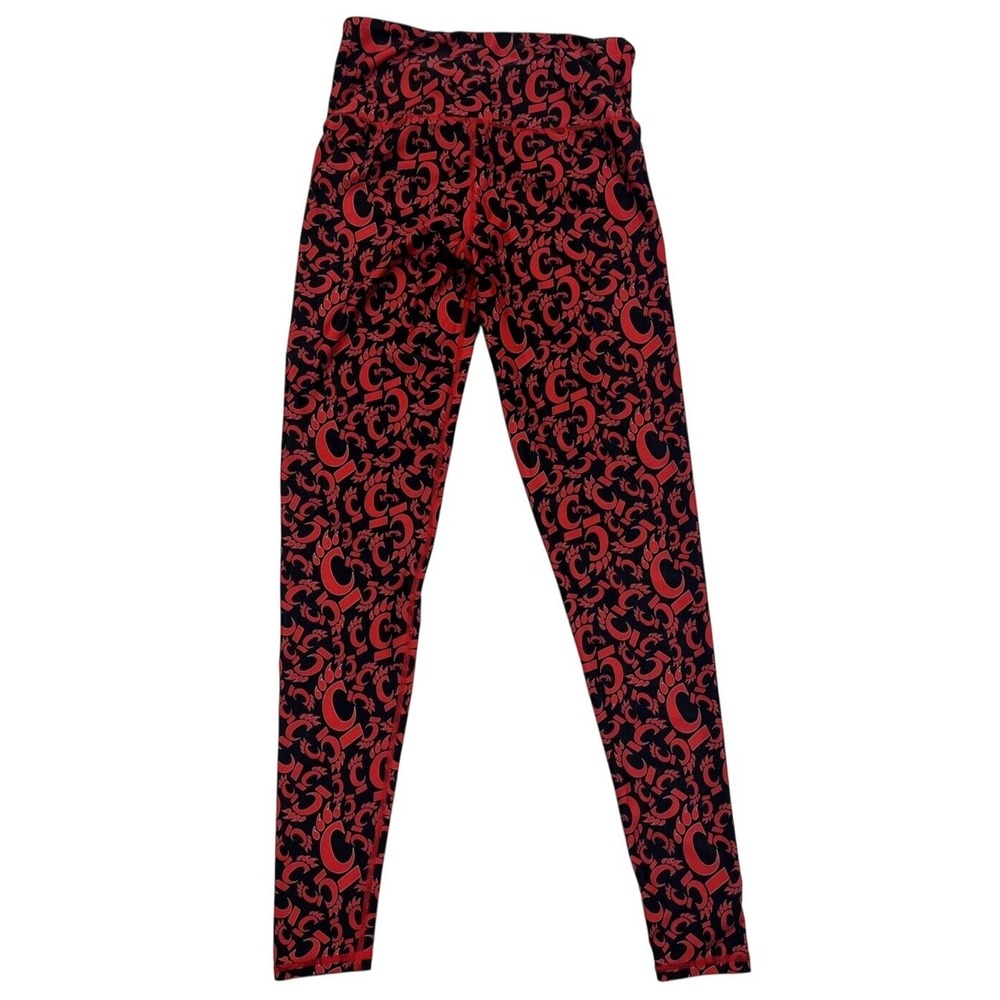 ZooZatz Extra Small Leggings‎ Red Black UC Bearcats Print Athleisure Activewear
